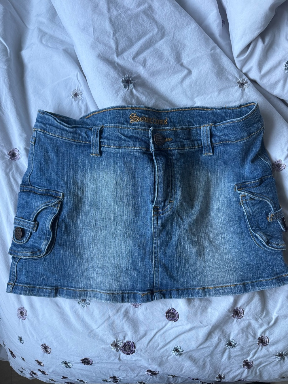 seductions y2k 2000s perfect mini denim skirt party going out aesthetic